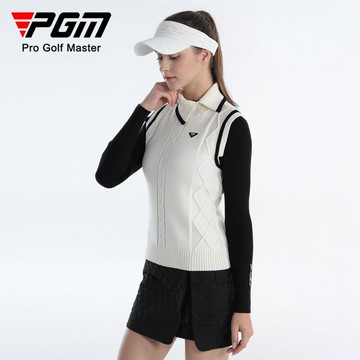 PGM 高爾夫服裝女士 毛織背心 圓領套頭毛衣保暖針織毛衫經典百搭