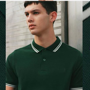 夏季英倫麥穗白色polo衫大碼短袖