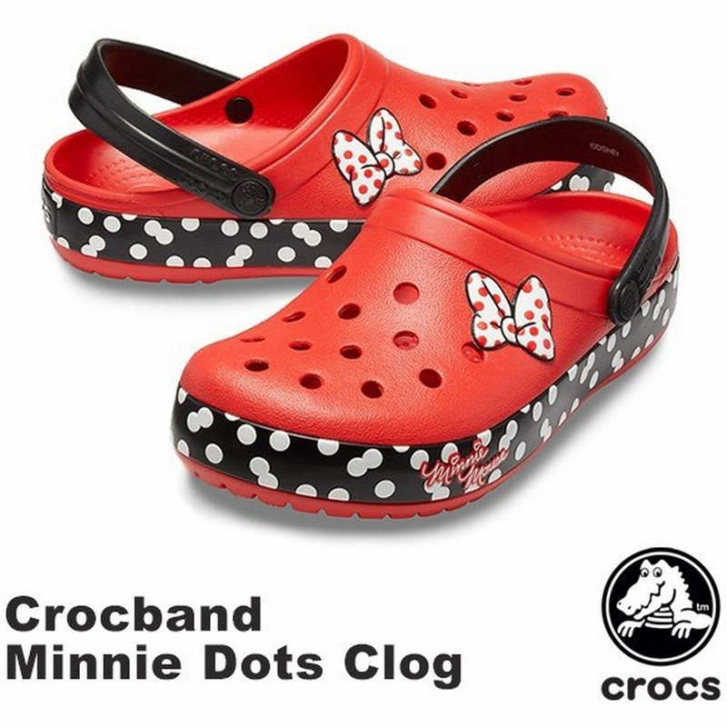 クロックス Crocs クロックバンド ミニー ドット クロッグ Crocband Minnie Dots Clog レディース ディズニー サンダル 通販 Lineポイント最大0 5 Get Lineショッピング