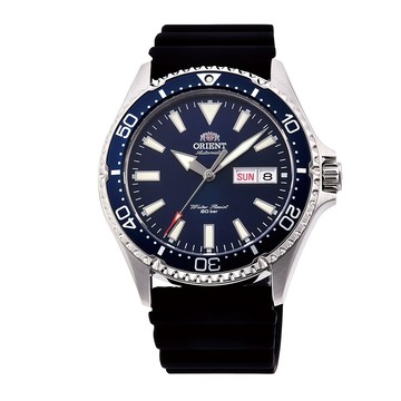 ORIENT 錶 WATER RESISTANT系列 200m潛水錶 膠帶款 藍色 RA-AA0006L - 41.8 mm