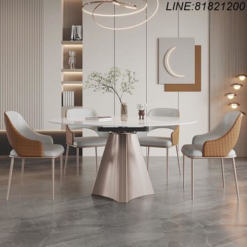 免運 公司貨 開發票 質量超讚 輕奢餐椅不銹鋼現代簡約設計師家用餐廳意式極簡靠背餐椅餐桌椅子 設計師款 沙發椅 休閒椅 展示椅