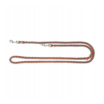 Trixie 寵物用品 織帶多功能牽繩-石墨橘 S–M: 1，00 m/ø 12 mm (TX143530)