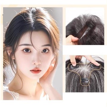 【米蘭精品】現貨+預購 假瀏海全真髮髮片透氣假髮片輕量免打理隱形增髮量假髮-自然鬢角女假髮4款74lf88