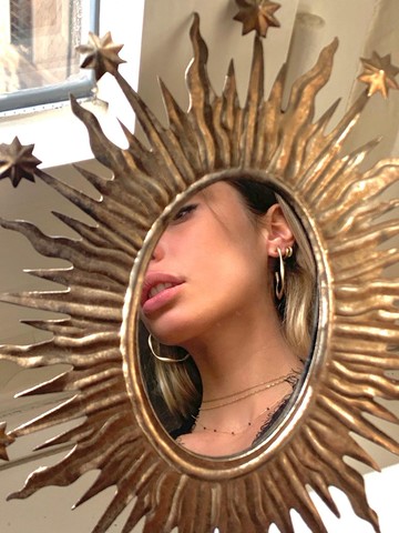 天然青金石閃爍衛星項鍊 - 14K注金 - 歐美項鏈 - 金色項鏈