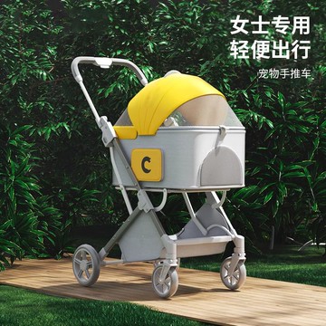 寵物推車輕便可折疊手推車狗狗貓咪推車外出貓包遛狗車小型寵物車 pd6181