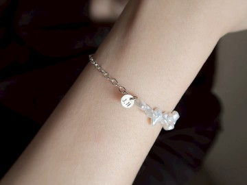 925純銀 珠光 不規則形淡水珍珠 客製化 手鍊 免費送禮包裝