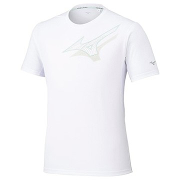 MIZUNO 美津濃 短袖上衣 男 運動 透氣 速乾 白 32MAC02401