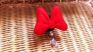 **蝴蝶結款伸縮證件夾~大**~不織布