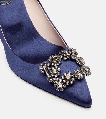 Roger Vivier Efflorescence 65 embellished satin pumps