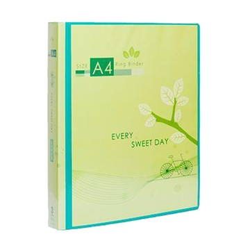 連勤LAN CHYN PP四孔無耳圓型夾/LC-4A/附封面套/綠