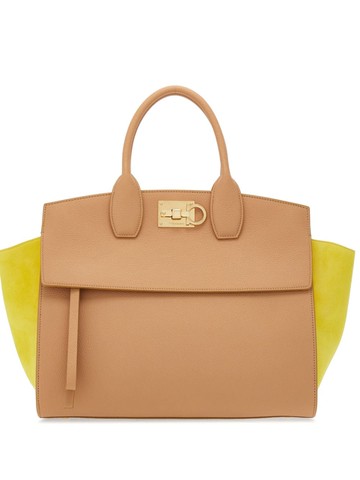 Ferragamo - medium Soft leather tote bag - women - CALFSKIN/Goat Skin/CALFSKIN - One Size - Neutrals