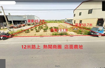 屏東高樹市區12米路上 稀有都內店面農地(俗啦!)｜屏東縣高樹鄉長榮段