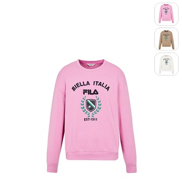 【FILA】男性 長袖 運動圓領T恤-桃色 1TEX-5723-PC