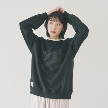 【印花樂】長袖大學Ｔ恤/I系列/深邃黑