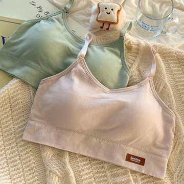 少女運動內衣防震美背心小吊帶防凸點無痕固定胸墊學生無鋼圈文胸