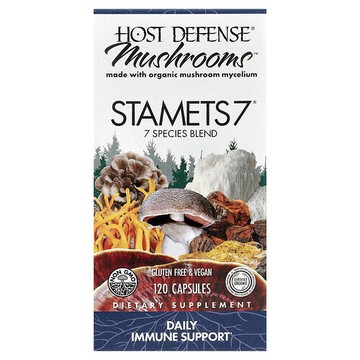 Host Defense, 蘑菇™，STAMETS 7®，120 粒膠囊