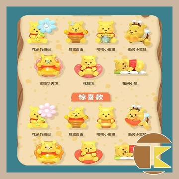 【8月預購】小熊維尼系列噗噗尋蜜記 盲盒 公仔盒玩 玩具14入｜森林探險造型收藏推薦｜愛蛋客