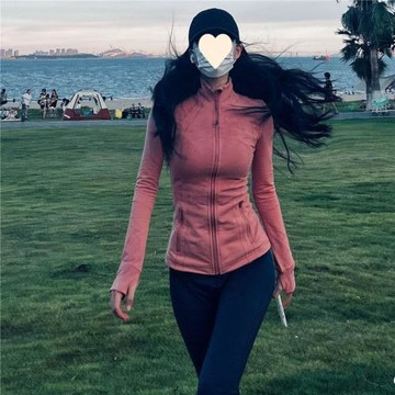 趙露思同款白色防曬運動上衣女修身健身速干瑜伽服薄夾克外套夏秋