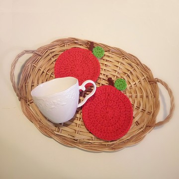 A波殿下-蘋果型杯墊