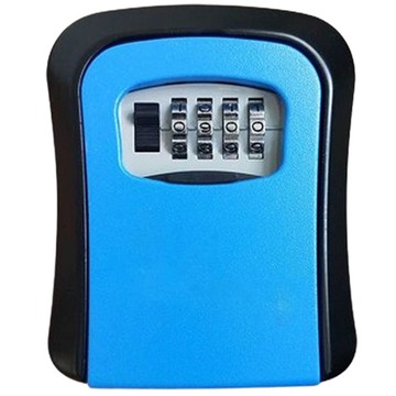 鋁合金密碼鎖防盜鑰匙盒 一般款 藍色  1個