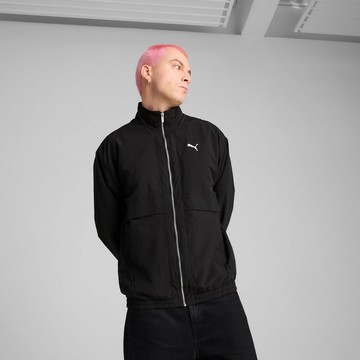 【PUMA】基本系列Style風衣外套(M) 風衣外套 男 立領 黑色-62990201