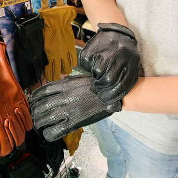 『新兄弟帽店』實體店面 免運費❣️現貨✨日本 DEGNER TG-59M 黑色 真皮 防摔手套 復古 夏季打孔透氣 觸控