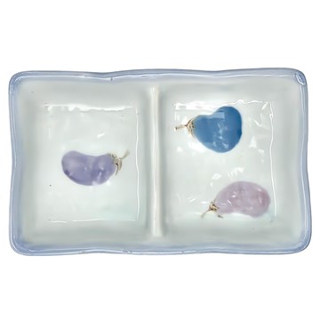 雙格皿 日本製  紫苑茄  1個