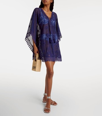 Melissa Odabash Cindy embroidered cotton-blend kaftan