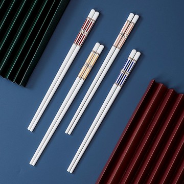 中式高檔家用陶瓷筷子抗菌防霉耐高溫易清洗健康衛生骨瓷餐具批發 h802