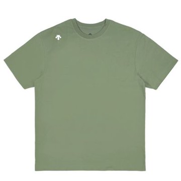 DESCENTE 迪桑特 短袖上衣 男女 中性款 CTTN BIG SPIRIT OVERFIT SS 軍綠 SQ123UTS39-KHK0