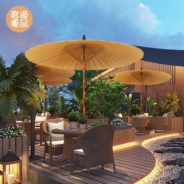 戶外遮陽傘 中柱傘 羅馬傘 香蕉傘 擺攤傘 庭院傘 泰國戶外傘遮陽傘庭院防雨油紙傘圍爐煮茶別墅室外沙灘露臺大傘