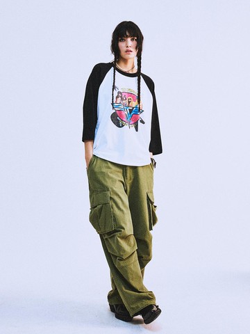 Slant Pocket High-Density Herringbone Cargo Pants [Khaki]