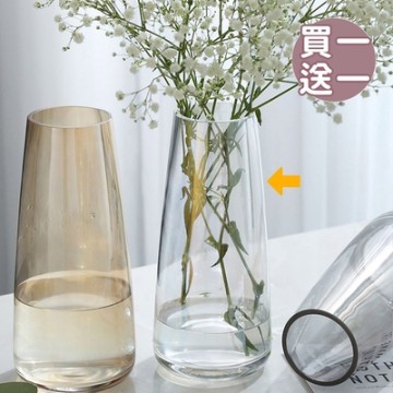 好拾選物 北歐清新簡約款玻璃花瓶(買1送1)