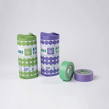 台灣菊水 低黏遮護用和紙膠帶 16mmx18M 顏色隨機出貨 台灣製 70卷 /盒 501(低黏)