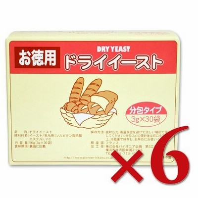 お徳用ドライイースト 90g 3g×30袋 × 6箱 パイオニア企画