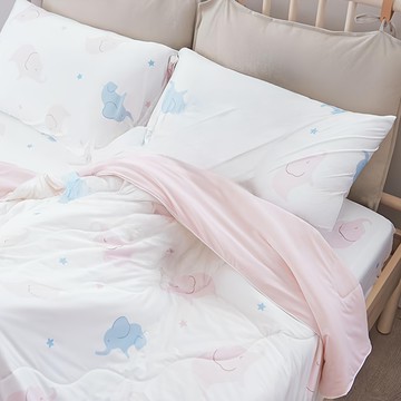 BUHO 布歐 激凍冰紗單人床包枕套二件組 針織涼感床包  床包107 x 188cm + 枕套45 x 75cm  漂浮愛樂芬  床墊套 + 枕套組