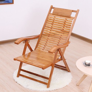 竹躺椅 折疊椅 搖搖椅 午休椅 躺椅 竹木折疊搖躺椅成人靠背椅懶人夏天乘涼午休椅家用睡椅休閒沙灘椅『XY37239』