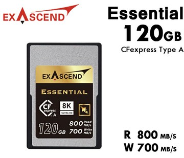 【新博攝影】Exascend ESSENTIAL CFexpress Type A記憶卡 120GB(加贈THINKTANK記憶卡夾(隨機出貨))適用於A1 / A7RM5 / FX3