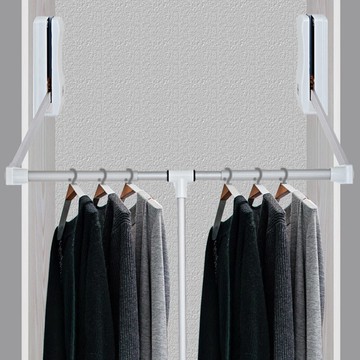 下拉式衣桿 衣柜升降掛衣器下拉式掛衣桿衣櫥橫桿五金件衣帽間衣通桿掛衣架【MJ12833】