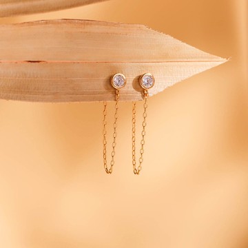 防過敏 s925銀流蘇耳釘 歐美風個性輕奢小眾高級感 鋯石鑽耳釘 女