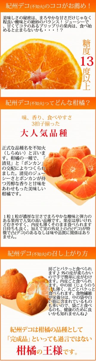 果肉プリプリ♪　完熟紀州デコ(不知火) 約5kg ※2024年2月下旬頃?3月下旬頃に順次発送予定