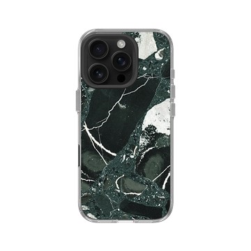 iPhone 16 Pro Clear Case（相機按鈕） 透明 - 石紋與渲染 / Marble & Dreamy Gradient - 夜闌