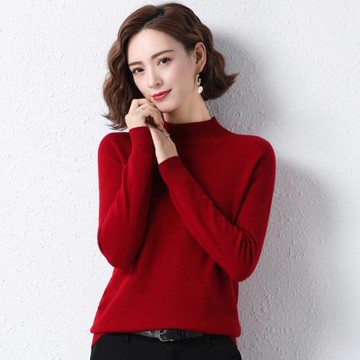 AME PLACE無縫半高領全羊毛打底衫|一線成衣一體 純羊毛針織 套頭