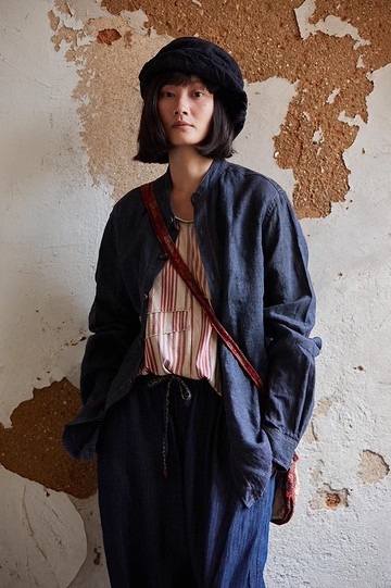 復古文青 亞麻日系極簡襯衣