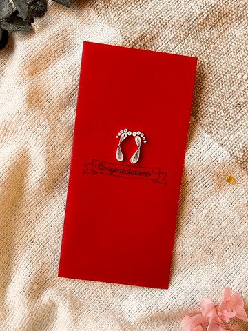 捲紙紅包袋—粉紅小腳印