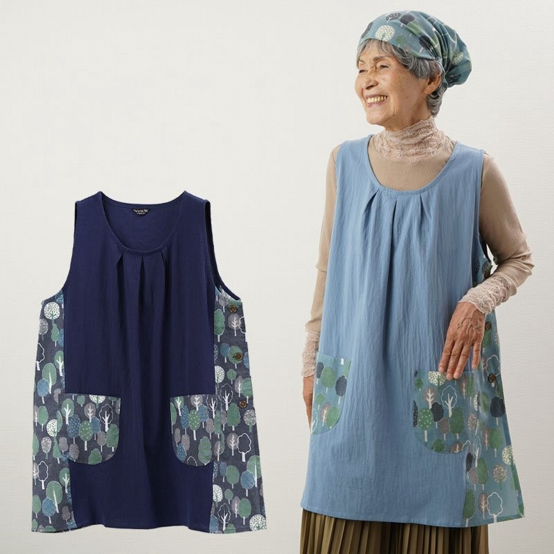 シニア服 80代 70代 60代 レディース 婦人服 高齢者 おばあちゃん 敬老の日 プレゼント ギフトツリープリントチュニックエプロン 通販 Lineポイント最大0 5 Get Lineショッピング