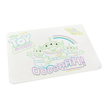 台灣製造 正版授權 迪士尼 玩具總動員 珪藻土吸水地墊-彩虹三眼怪60*40*0.9cm_廠商直送