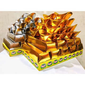 【桃園金紙】桌上型金磚塔 桌上型銀磚塔 金磚塔 銀磚塔 往生殯葬用品 紙紮祭祀用品 普渡拜拜 祭祖金紙 拜祖先金紙 紙紮