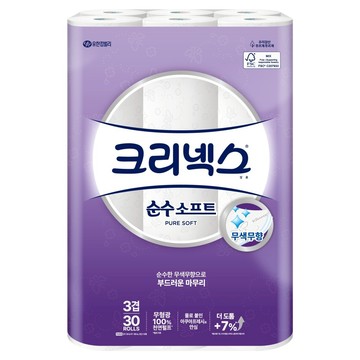Kleenex 舒潔 3層純天然紙漿卷式衛生紙  30m  30捲  1袋