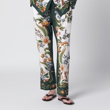 Sand Nature trousers in linen blend